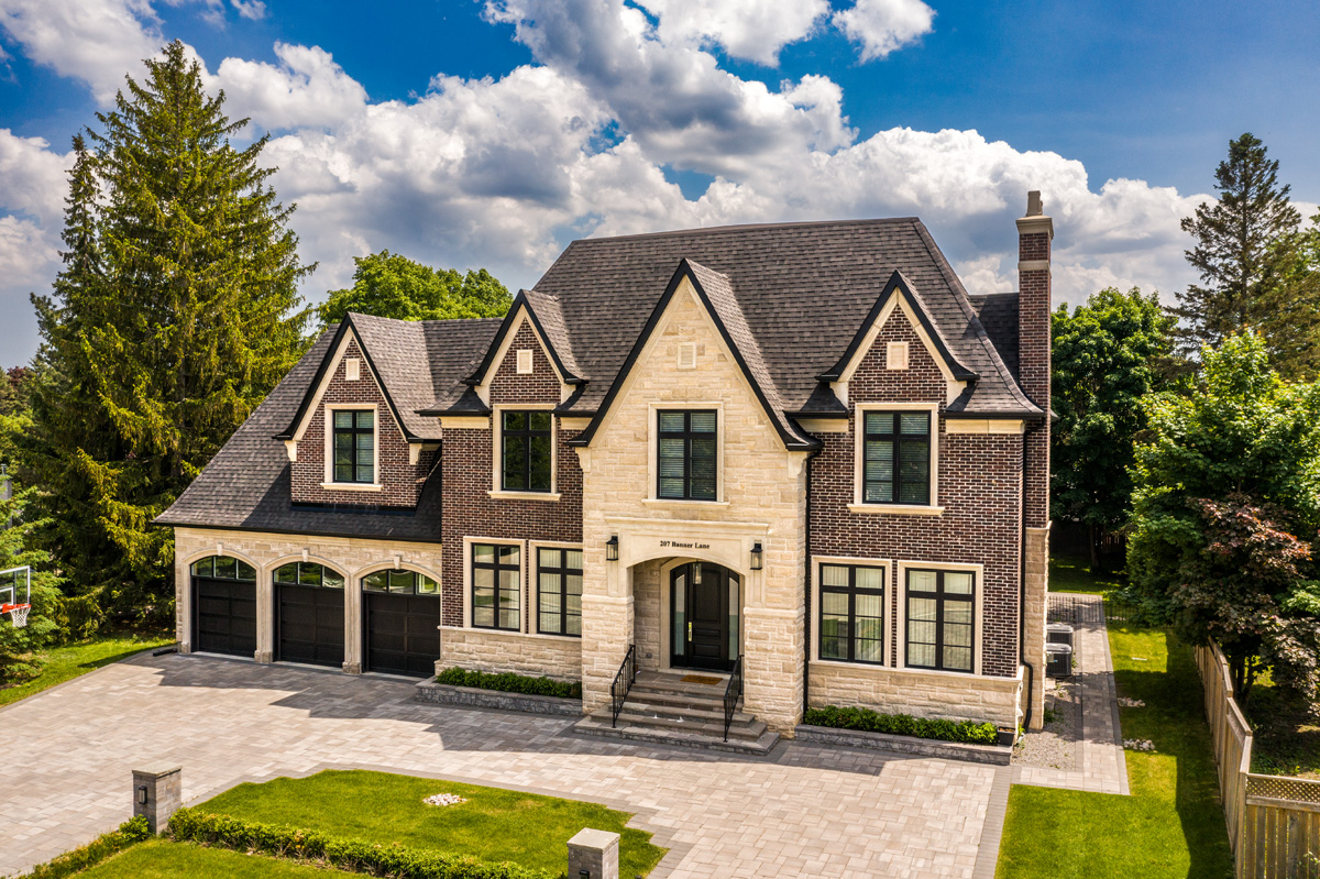 Brick Home with Tudor Williamsburg