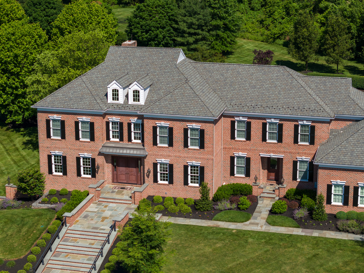 red brick home with lafayette