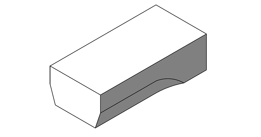 Fluid custom molded brick shape