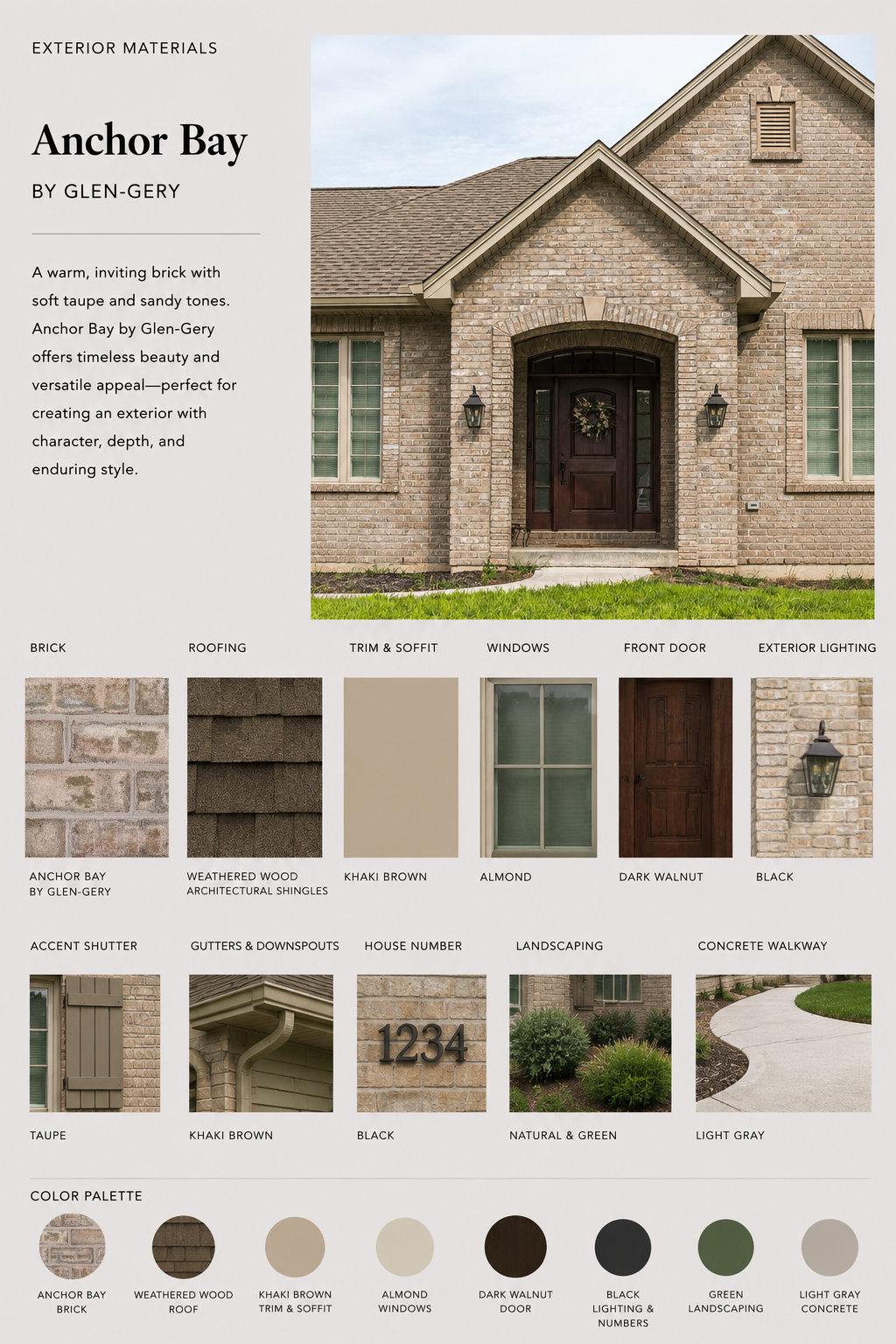 anchor bay brick product residential material mood board