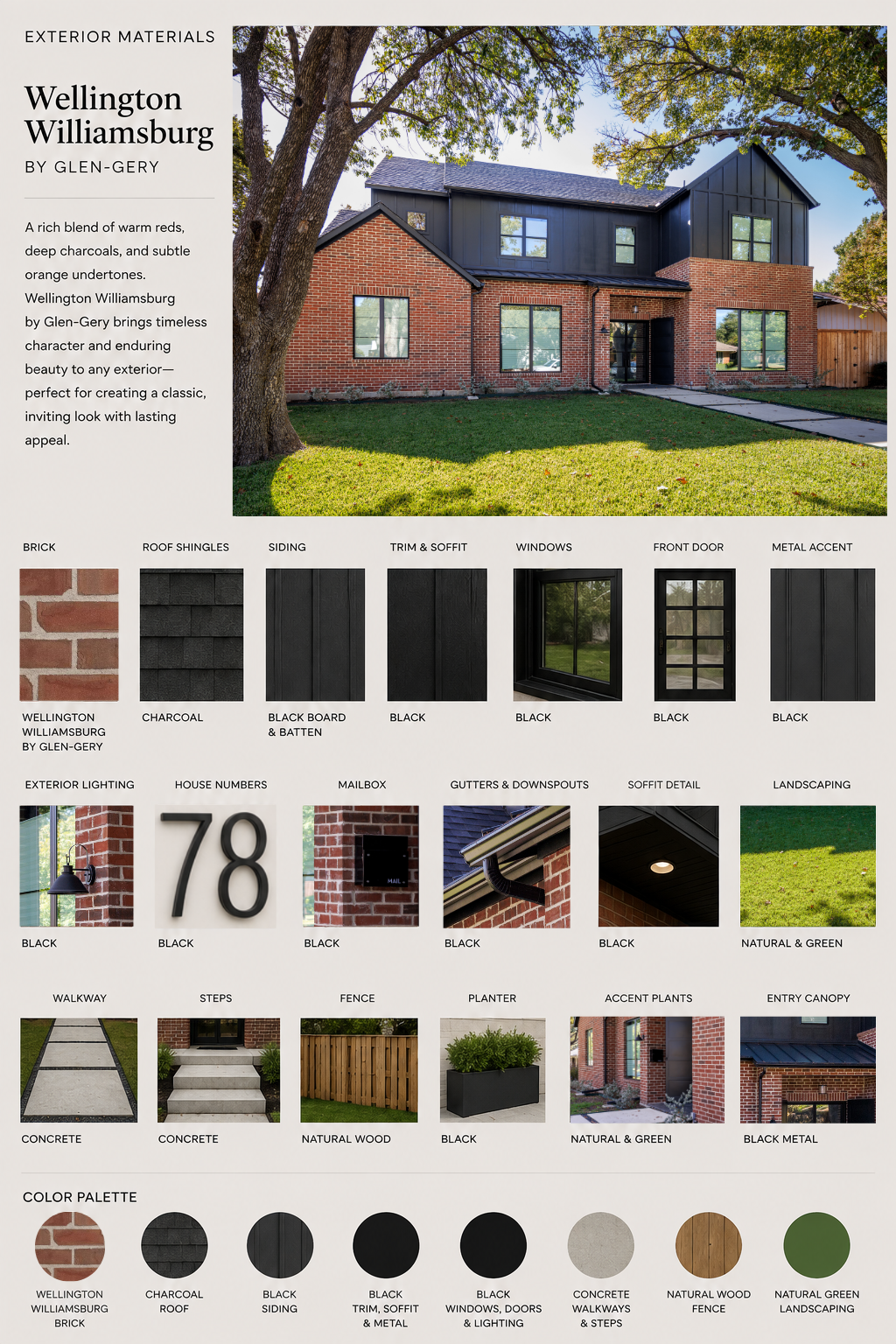 wellington williamsburg brick product residential material mood board