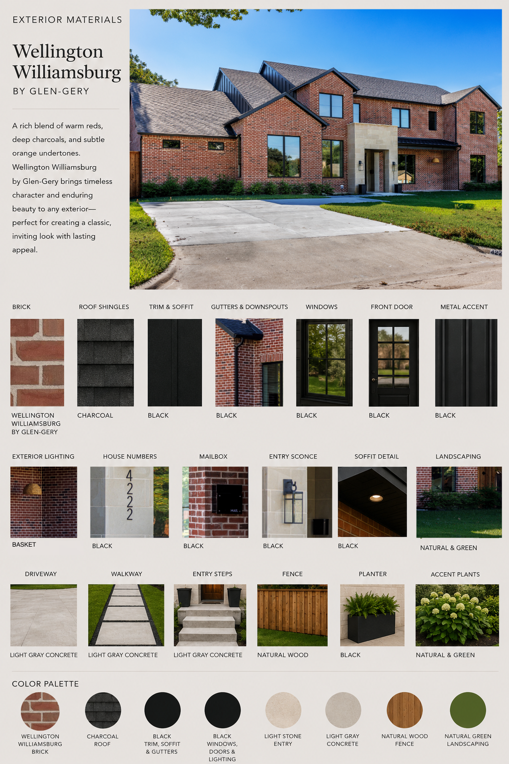 wellington williamsburg brick product residential material mood board