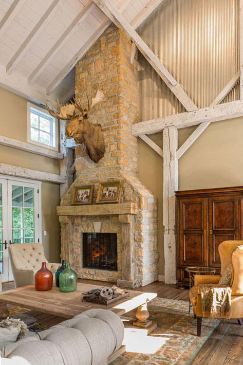 Stone Fireplace