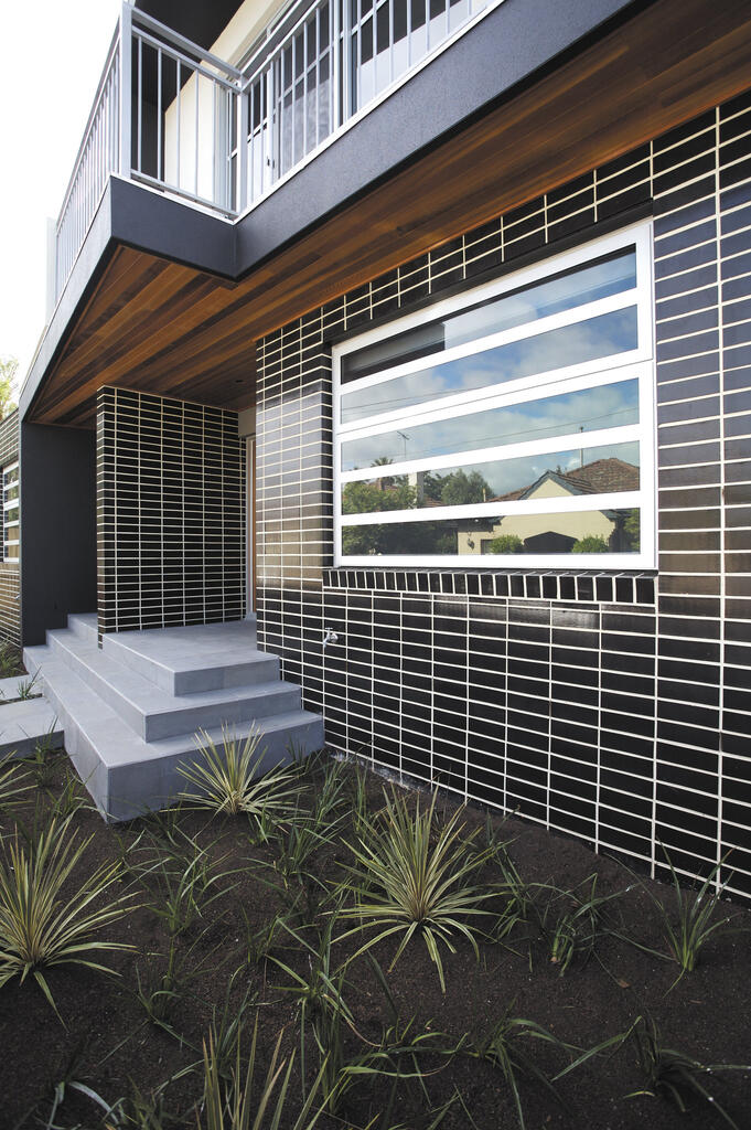 Brick Home with Black Glazed