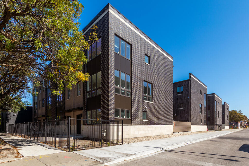 Brick Home with Crystal Black