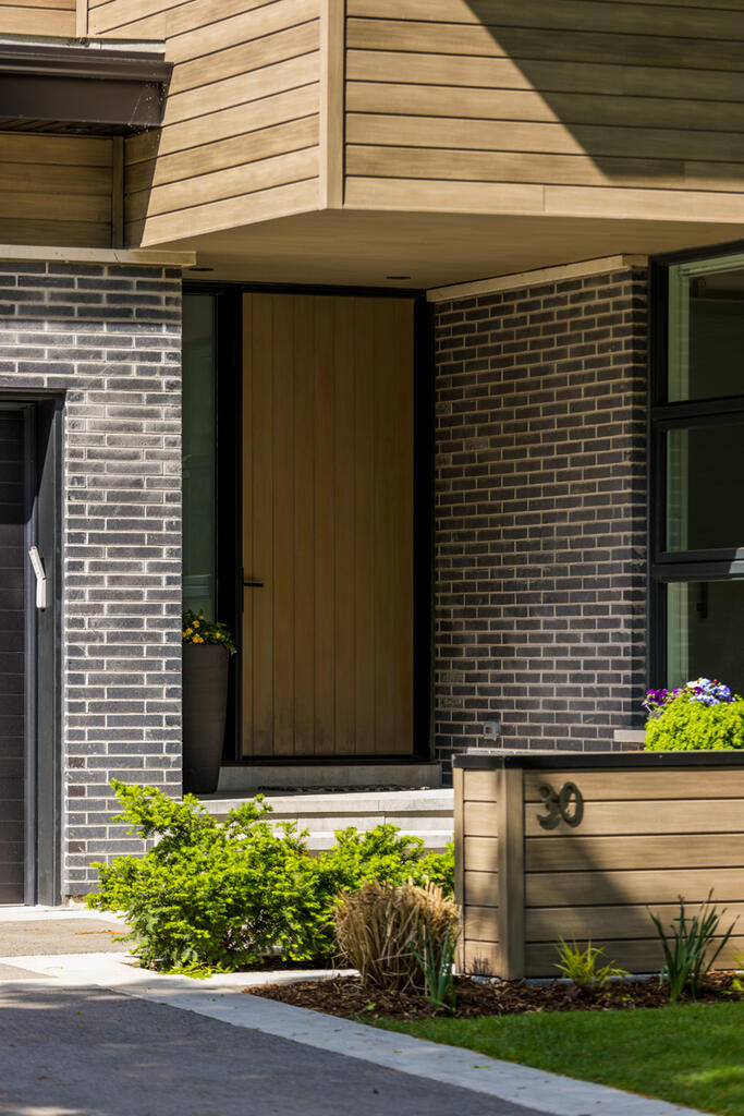 Brick Home with Vintage Black Velour