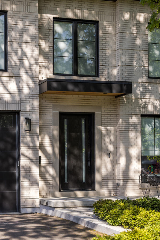 Brick Home with White Velour