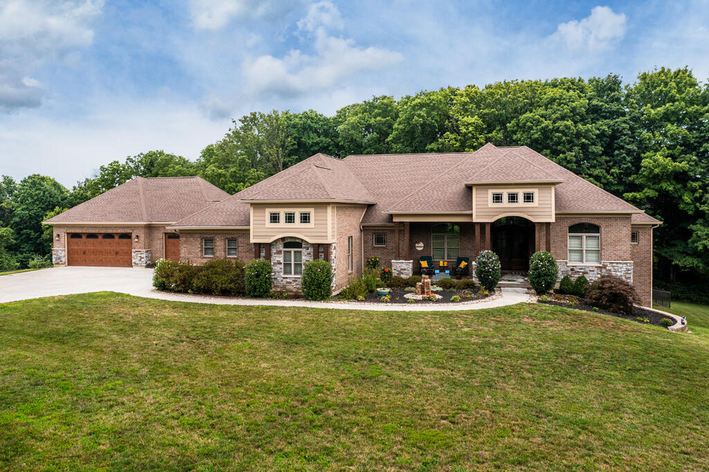 Brick & Stone Home with Grey Ash and San Moritz Glen Ridge