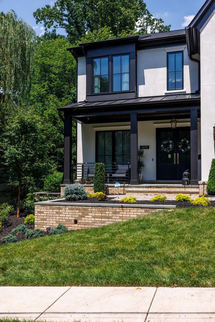 Brick Home with Minuteman