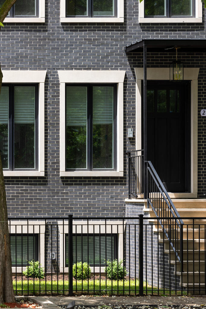Brick Home with Carbon Black