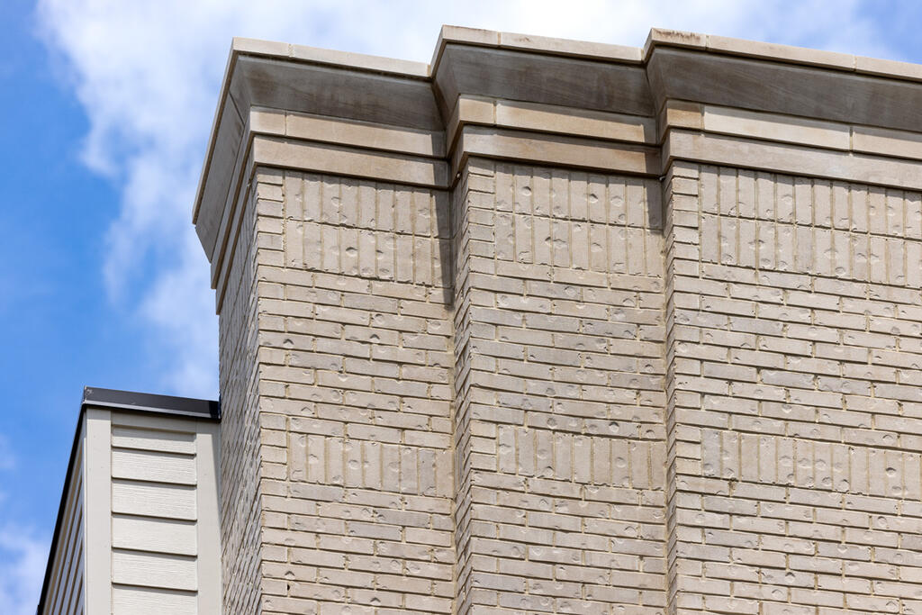 Brick Home with Cloudscape