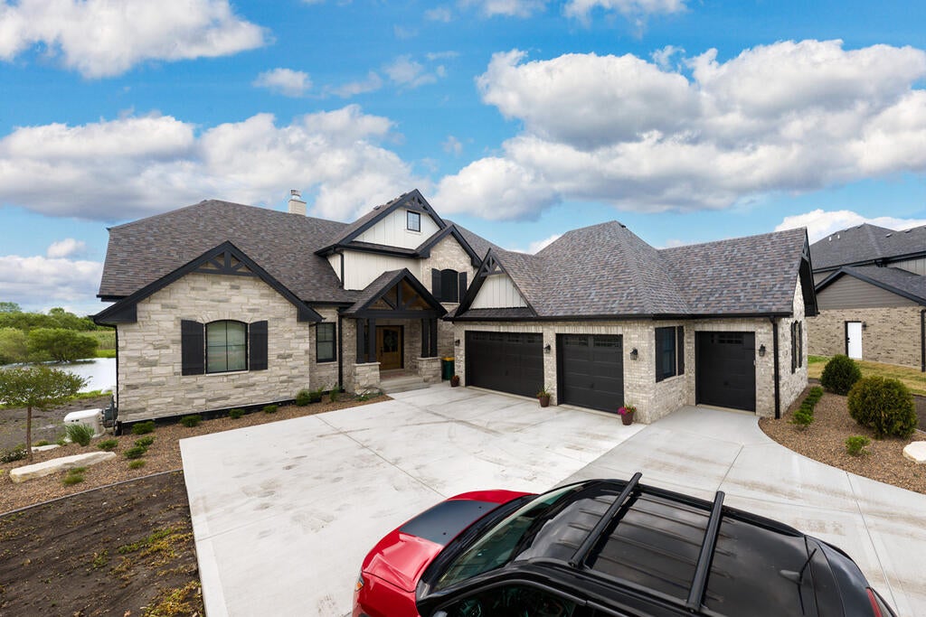 Brick Home with Antique White