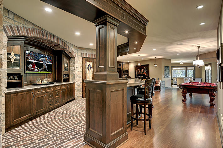 Brick Bar & Fireplace