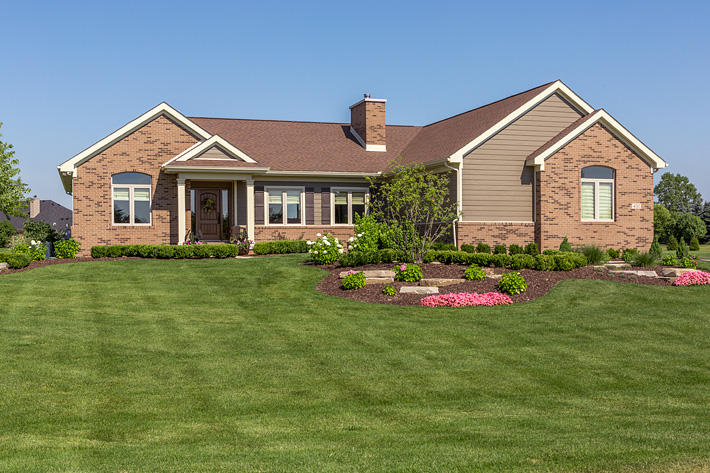 Brick Home with Cedar Creek