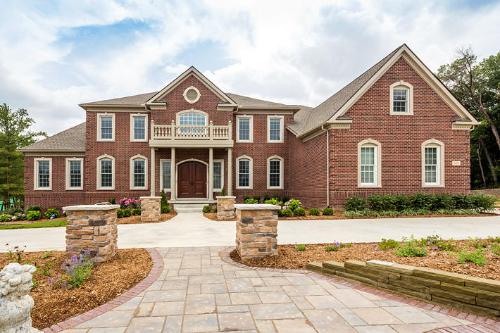 Brick Home with Tudor Williamsburg