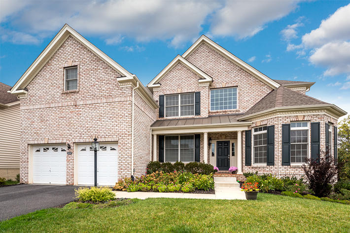 Brick Home with Concord White