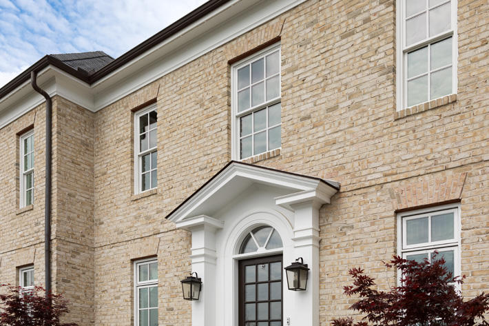 Brick Home with Antique Ivory Handmade