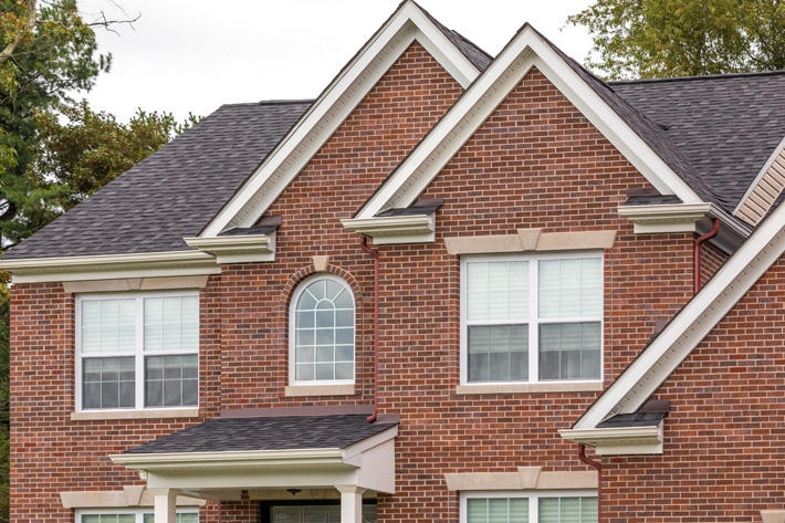 Brick Home with Charleton Colonial Rawhide