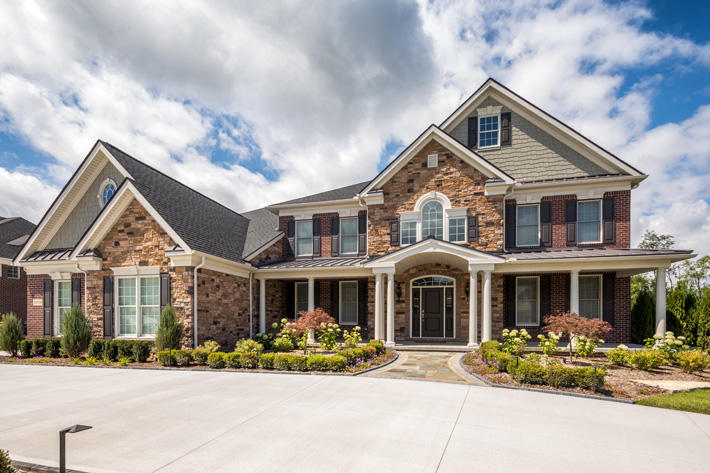 Brick & Stone Home with Merlot Full-Range & Sonoma Glen Ridge