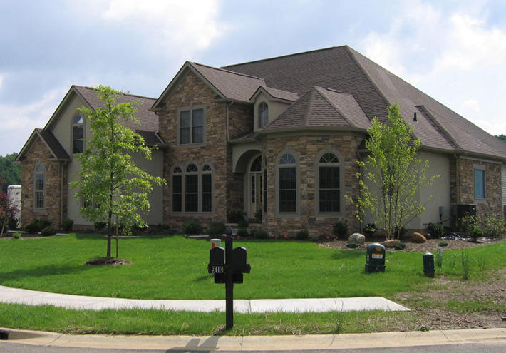 Stone Home with Wheat Glen Ridge
