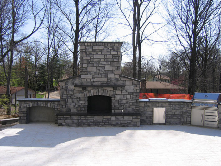 Stone Fireplace