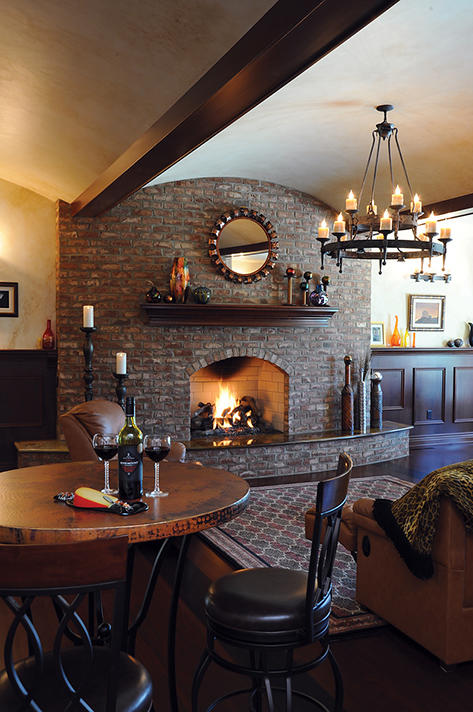 Brick Fireplace