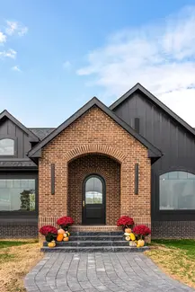 Brick Home with Tudor Williamsburg